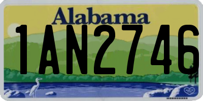 AL license plate 1AN2746