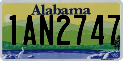 AL license plate 1AN2747