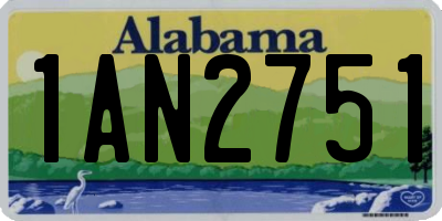 AL license plate 1AN2751