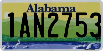 AL license plate 1AN2753