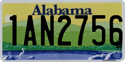 AL license plate 1AN2756