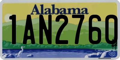 AL license plate 1AN2760