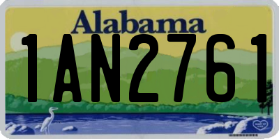 AL license plate 1AN2761