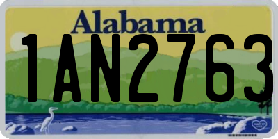 AL license plate 1AN2763
