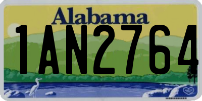 AL license plate 1AN2764