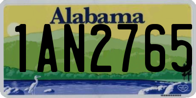 AL license plate 1AN2765