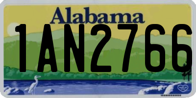 AL license plate 1AN2766