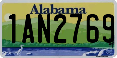 AL license plate 1AN2769