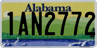 AL license plate 1AN2772