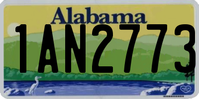 AL license plate 1AN2773