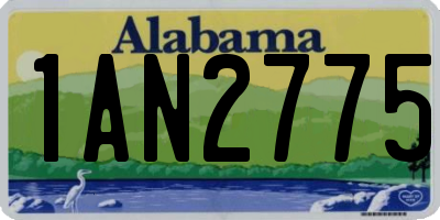 AL license plate 1AN2775
