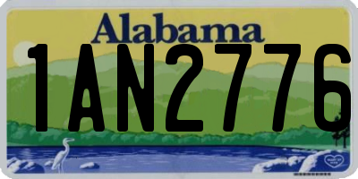 AL license plate 1AN2776