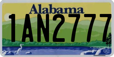 AL license plate 1AN2777