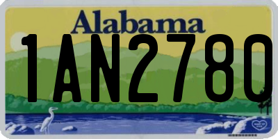 AL license plate 1AN2780
