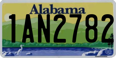 AL license plate 1AN2782