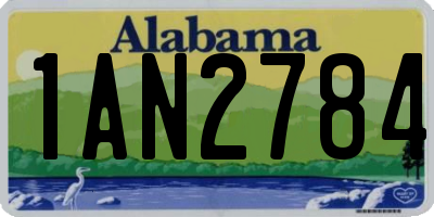 AL license plate 1AN2784