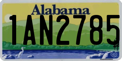 AL license plate 1AN2785