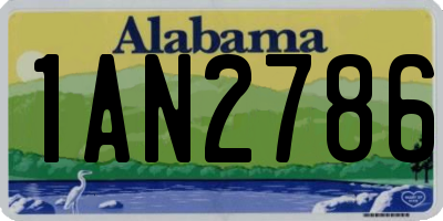 AL license plate 1AN2786