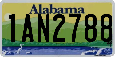 AL license plate 1AN2788