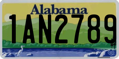 AL license plate 1AN2789
