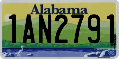 AL license plate 1AN2791