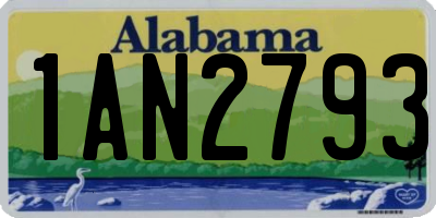 AL license plate 1AN2793