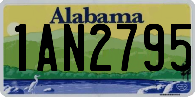 AL license plate 1AN2795