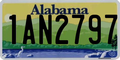 AL license plate 1AN2797