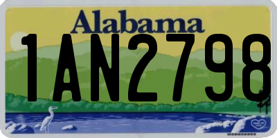 AL license plate 1AN2798