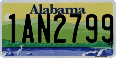 AL license plate 1AN2799