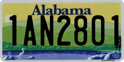 AL license plate 1AN2801