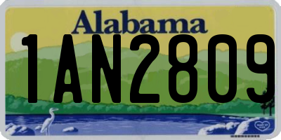 AL license plate 1AN2809