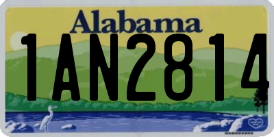AL license plate 1AN2814
