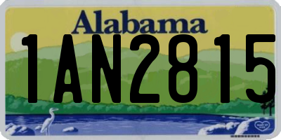 AL license plate 1AN2815