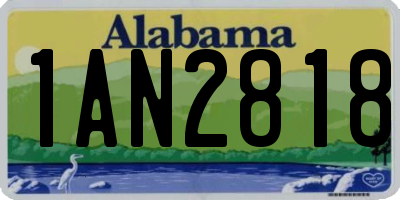 AL license plate 1AN2818