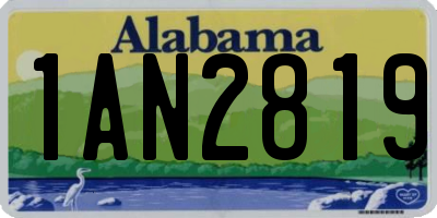 AL license plate 1AN2819
