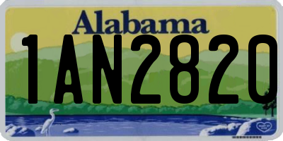 AL license plate 1AN2820