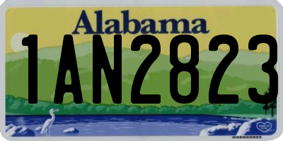 AL license plate 1AN2823
