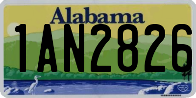 AL license plate 1AN2826