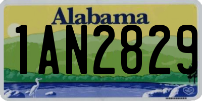 AL license plate 1AN2829