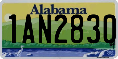 AL license plate 1AN2830