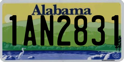 AL license plate 1AN2831