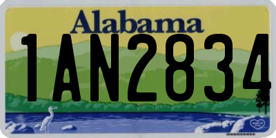 AL license plate 1AN2834