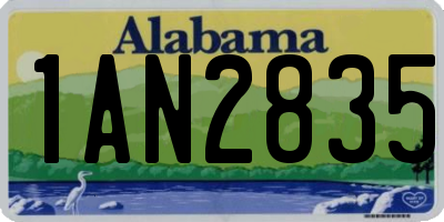 AL license plate 1AN2835