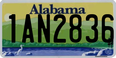 AL license plate 1AN2836