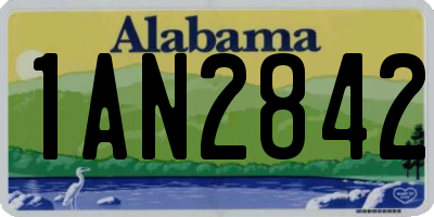 AL license plate 1AN2842