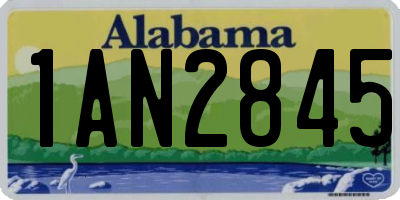 AL license plate 1AN2845
