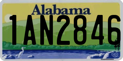 AL license plate 1AN2846