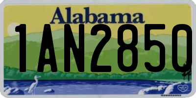 AL license plate 1AN2850