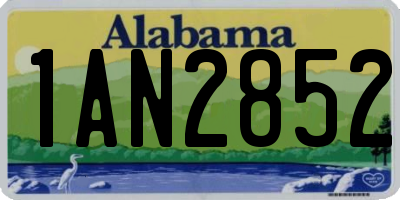 AL license plate 1AN2852